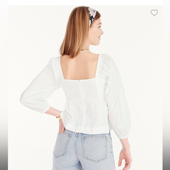 J Crew Women’s Squareneck Cotton Poplin Long Sleeves Top Black Size 2 - Picture 11 of 11